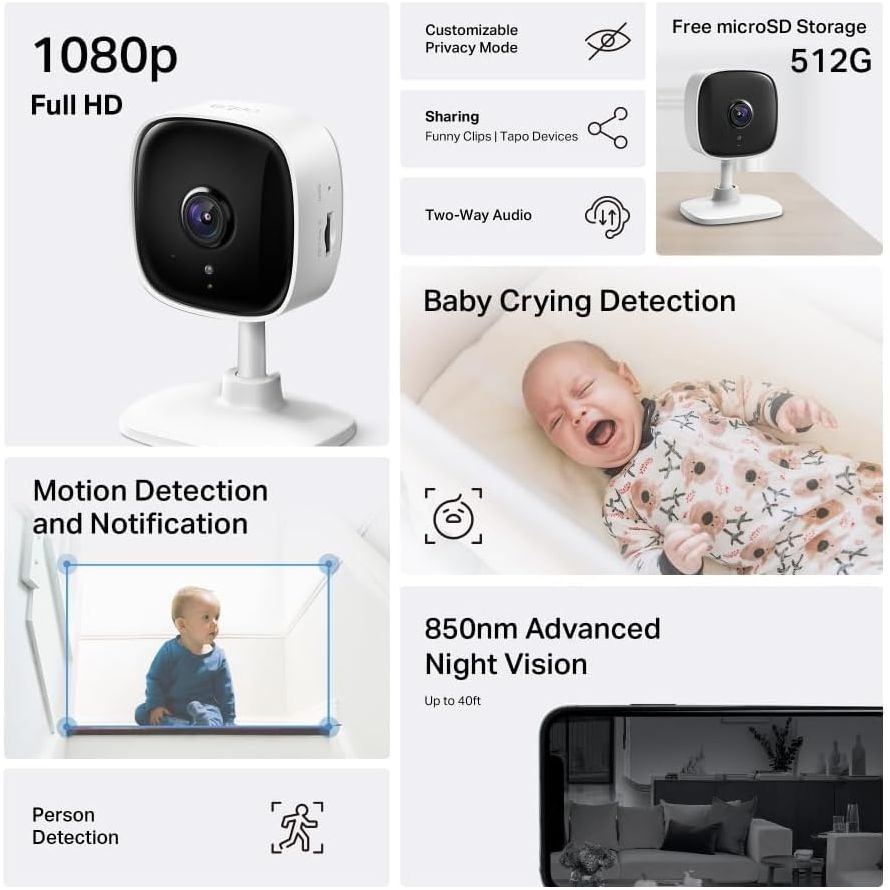 Buy Tapo,Tapo Mini Smart Security Camera (TC60) – Indoor CCTV with Alexa & Google Home Compatibility - Gadcet UK | UK | London | Scotland | Wales| Near Me | Cheap | Pay In 3 | Camera Accessories