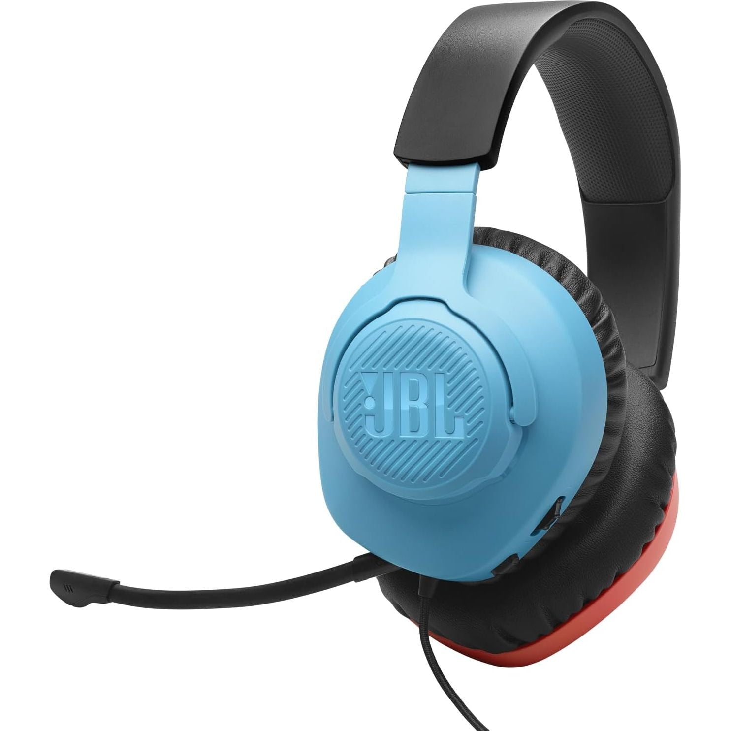 Buy JBL,JBL Quantum 100N Wired Gaming Headset - Detachable Mic, QuantumSOUND, Memory Foam, Multi-Platform, Blue/Red - Gadcet UK | UK | London | Scotland | Wales| Near Me | Cheap | Pay In 3 | Headphones & Headsets