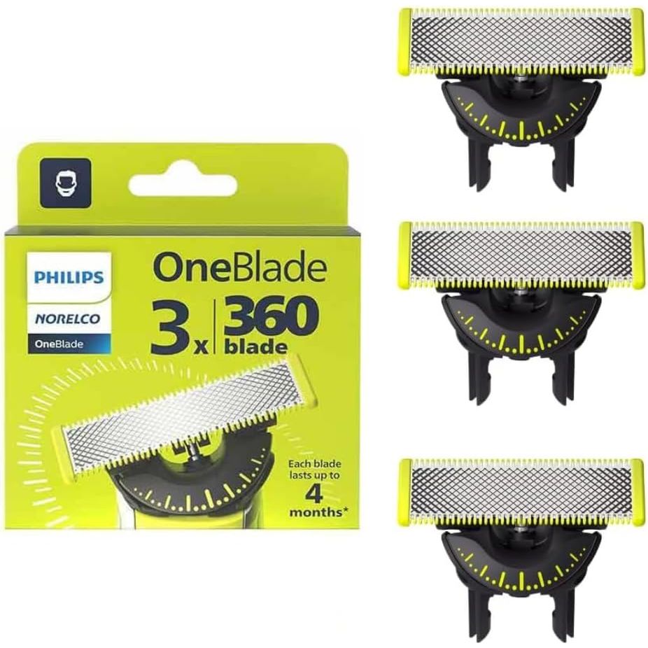 Buy Philips,Philips OneBlade 360 Replacement Blades for Face – 3-Pack (QP430/50) - Gadcet UK | UK | London | Scotland | Wales| Near Me | Cheap | Pay In 3 | Electric Razor Accessories