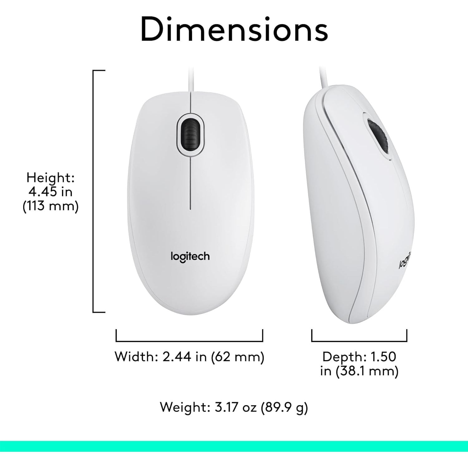 Buy Logitech,Logitech M100 Wired USB Mouse – 1000 DPI Optical Tracking, 3 Buttons, Ambidextrous – Compatible with PC, Mac & Laptop – White - Gadcet UK | UK | London | Scotland | Wales| Near Me | Cheap | Pay In 3 | Keyboard & Mouse