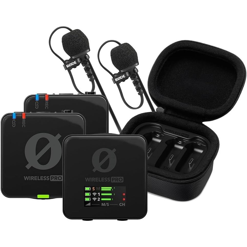 Buy RØDE,RØDE Wireless PRO Compact Wireless Microphone System with Timecode, 32-Bit Float Recording, 2 Lavalier Mics, Smart Charge Case - Gadcet UK | UK | London | Scotland | Wales| Near Me | Cheap | Pay In 3 | Microphones