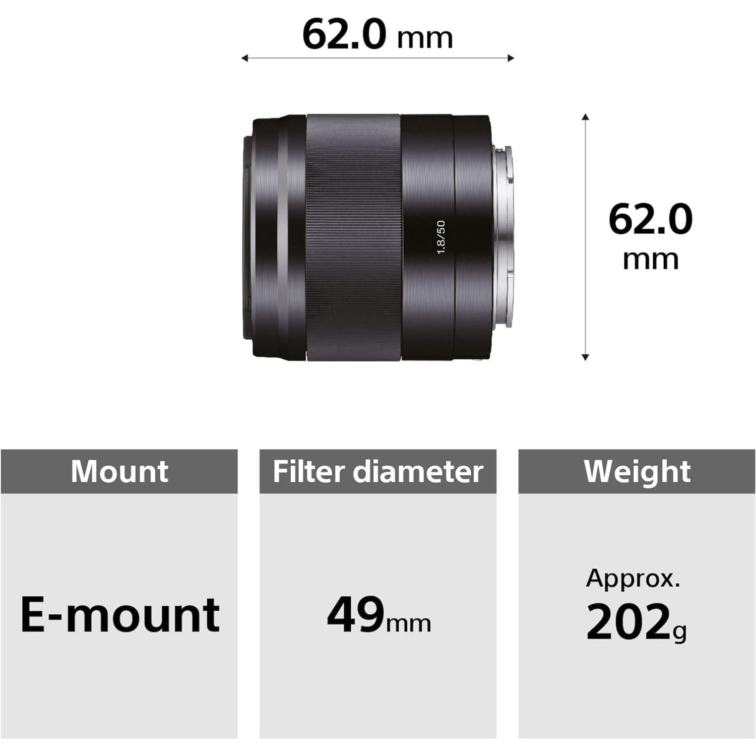 Buy Sony,Sony E 50 Mm F/1.8 Oss Standard Prime Lens Black - Gadcet UK | UK | London | Scotland | Wales| Near Me | Cheap | Pay In 3 | Cameras & Optics