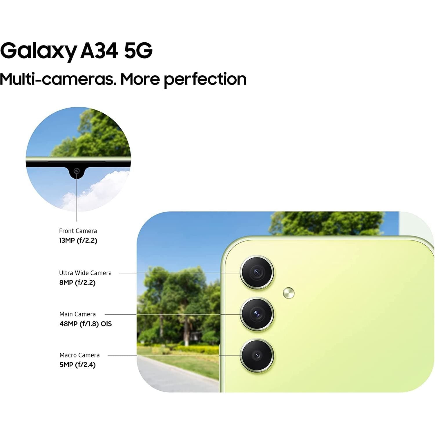 Samsung,Samsung Galaxy A34 5G 8GB RAM, 128GB Storage, Dual Sim, Awesome Violet - Unlocked - International Model - Gadcet.com