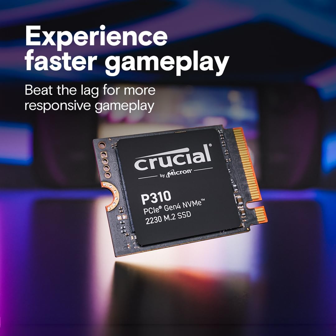 Buy Crucial,Crucial P310 1TB M.2 2230 NVMe PCIe Gen4 SSD – Up to 7,100MB/s, Compatible with Steam Deck, ASUS ROG Ally, MSI Claw & Microsoft Surface – CT1000P310SSD2 - Gadcet UK | UK | London | Scotland | Wales| Near Me | Cheap | Pay In 3 | Hard Drives
