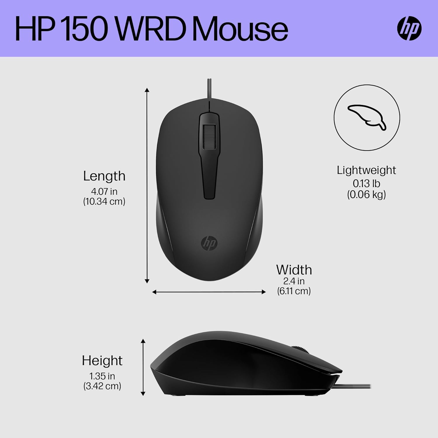 Buy HP,HP 150 Wired Mouse – Refined Precision and Unfailing Reliability - Gadcet UK | UK | London | Scotland | Wales| Near Me | Cheap | Pay In 3 | Mice & Trackballs