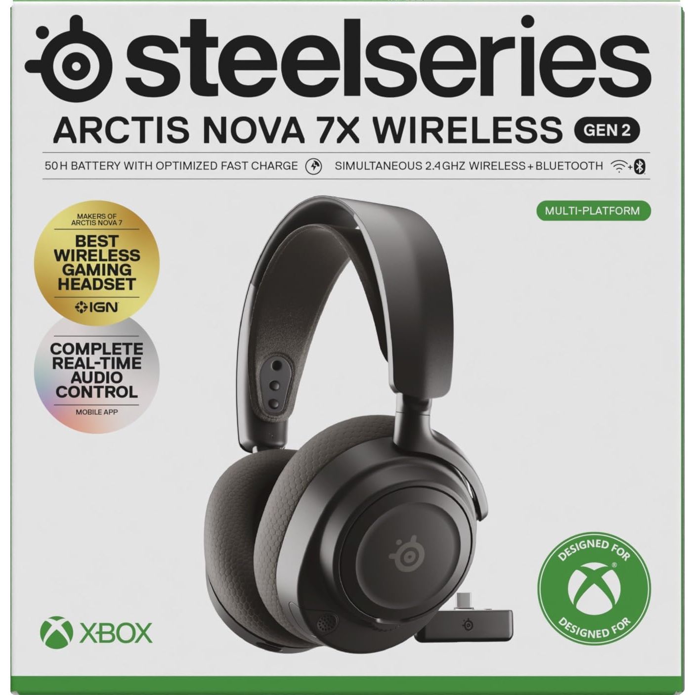 Buy SteelSeries,SteelSeries Arctis Nova 7X Wireless Gen 2 Gaming Headset – Xbox, PC & Switch Compatible, 50+ Hour Battery, 2.4GHz & Bluetooth, Black - Gadcet UK | UK | London | Scotland | Wales| Near Me | Cheap | Pay In 3 | Headsets