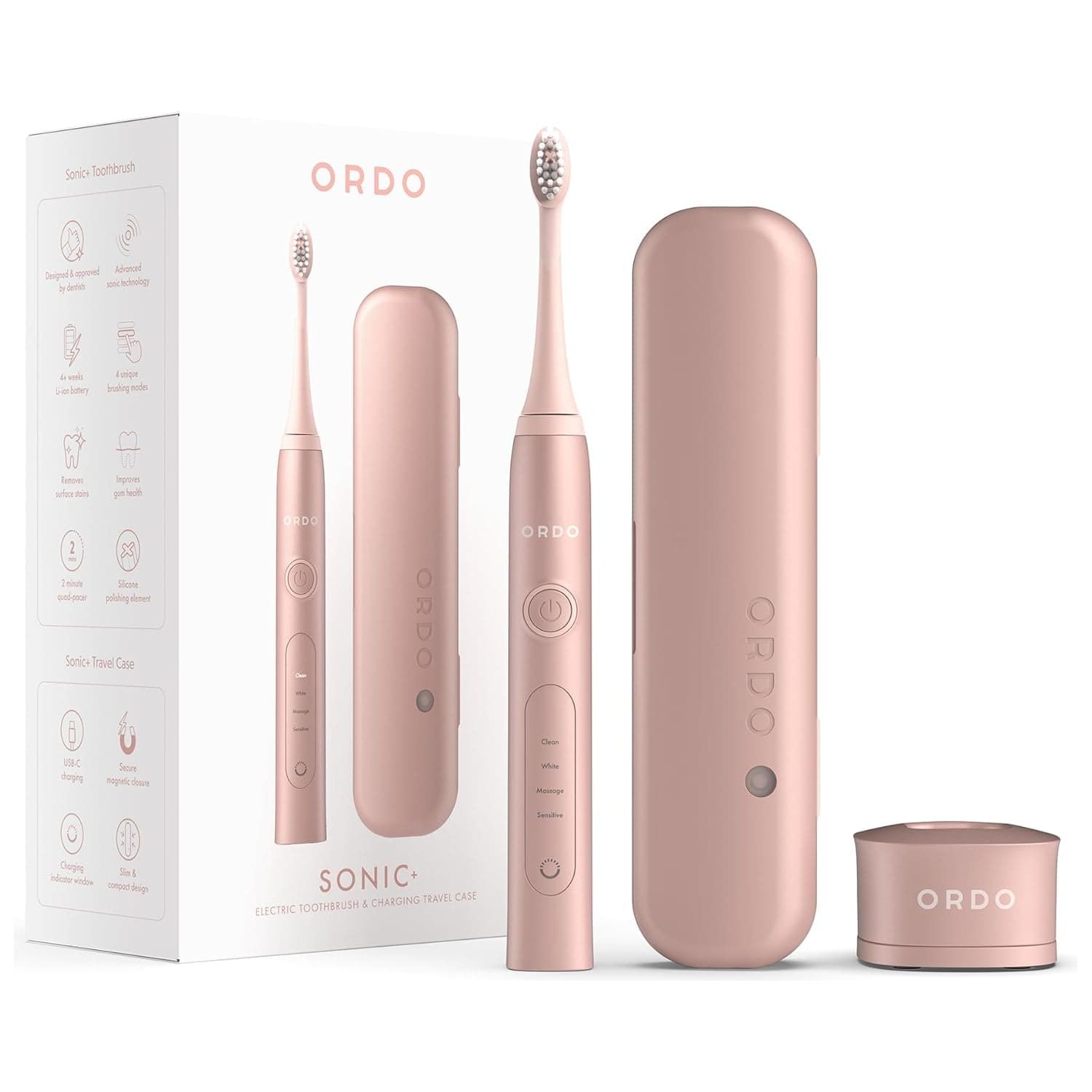Buy ORDO,Ordo Sonic Electric Toothbrush Charging Travel Case - Rose Gold - Gadcet UK | UK | London | Scotland | Wales| Ireland | Near Me | Cheap | Pay In 3 | Health & Beauty