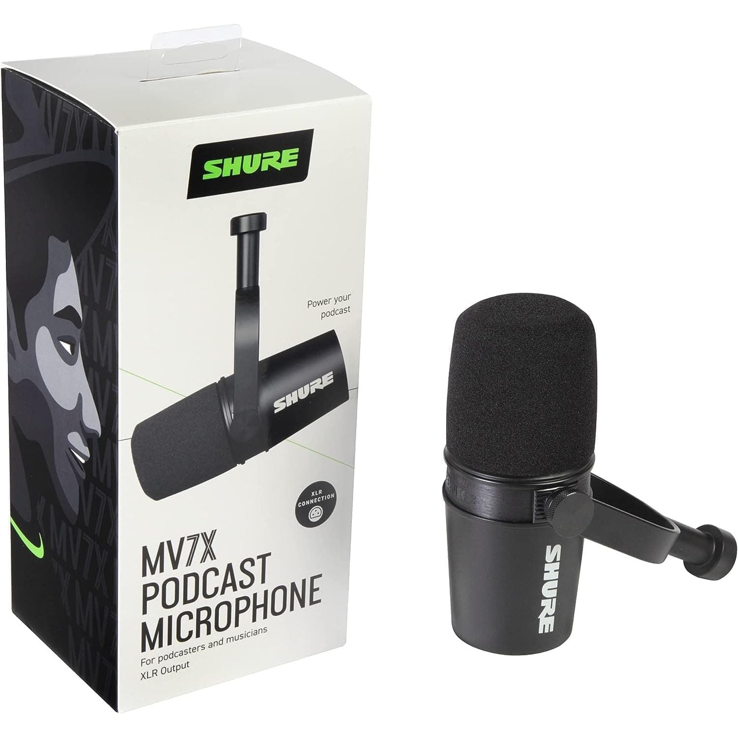 Buy Shure,Shure MV7X XLR Podcast Microphone - Dynamic, Voice-Isolating, Metal Construction, Optimized Frequency, Stand Compatible - Black - Gadcet UK | UK | London | Scotland | Wales| Near Me | Cheap | Pay In 3 | Microphones