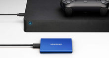 Buy Samsung,SAMSUNG T7 Portable SSD 500GB - Up to 1050MB/s - USB 3.2 External Solid State Drive, Blue - Gadcet UK | UK | London | Scotland | Wales| Ireland | Near Me | Cheap | Pay In 3 | External hard drives