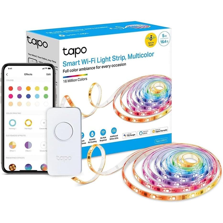 Buy Tapo,Tapo Smart LED Light Strip, 5m, Wi-Fi App Control RGBW Multicolour LED Strip, PU Coating, Works with Alexa & Google Home & Apple HomeKit, Suitable for TV Kitchen DIY Decoration (Tapo L930-5) - Gadcet UK | UK | London | Scotland | Wales| Near Me | Cheap | Pay In 3 | Electronics
