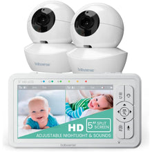 Buy Babysense,Babysense 5" HD Split-Screen Baby Monitor with 2 Cameras, Night Light, White Noise, Lullabies, 4x Zoom, Long Range, 4000mAh Battery - Gadcet UK | UK | London | Scotland | Wales| Near Me | Cheap | Pay In 3 | Security Monitors & Recorders