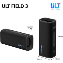 Sony ULT Field 3 Portable Bluetooth Speaker – ULT Power Sound, 24H Battery, IP67 Waterproof, Black