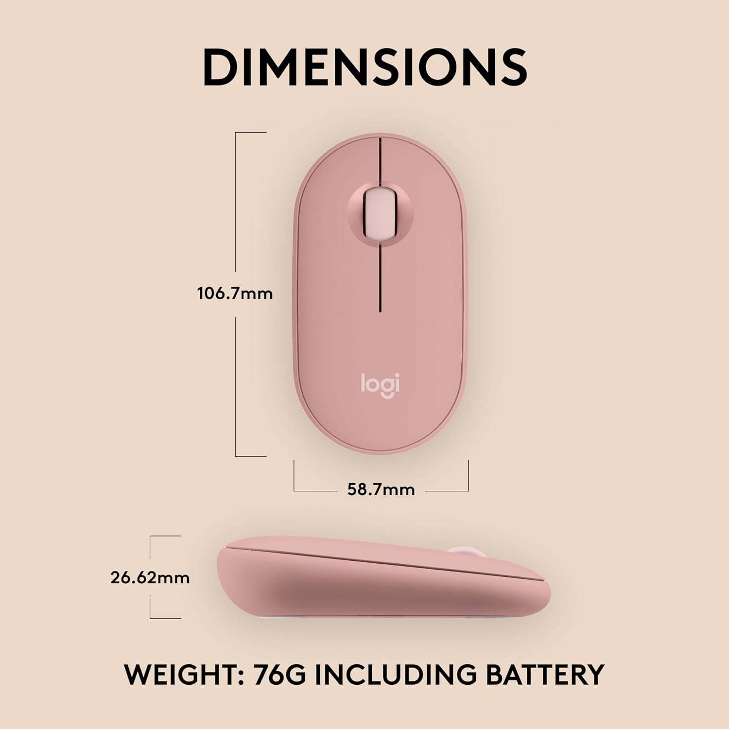 Buy Logitech,Logitech Pebble Mouse 2 M350s Slim Bluetooth Wireless Mouse, Quiet Clicks, Multi-Device, Custom Button Rose - Gadcet UK | UK | London | Scotland | Wales| Near Me | Cheap | Pay In 3 | Mice & Trackballs