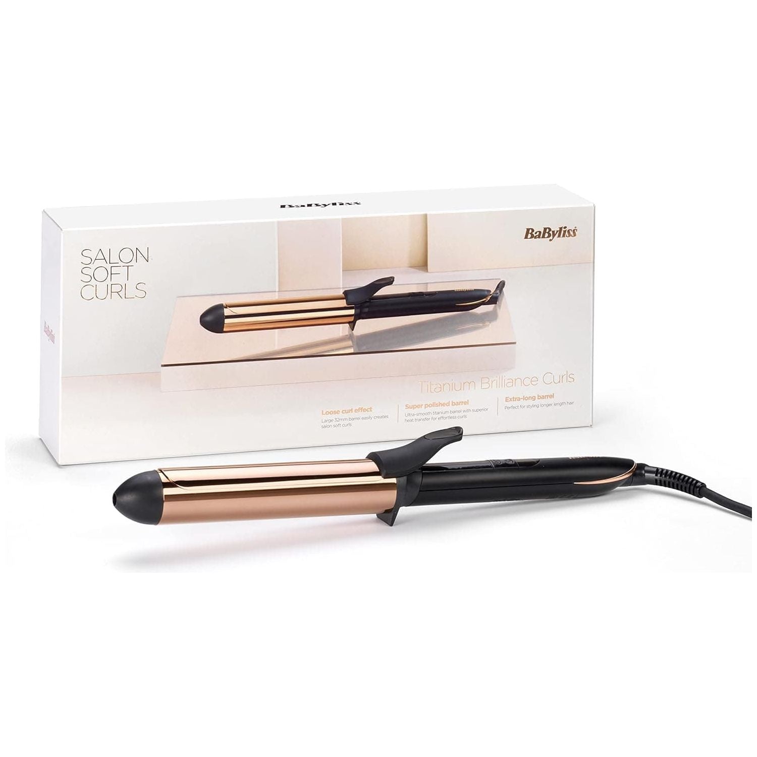 Buy BaByliss,BaByliss Titanium Brilliance Curls, 32mm - Gadcet UK | UK | London | Scotland | Wales| Near Me | Cheap | Pay In 3 | Hair Straightener