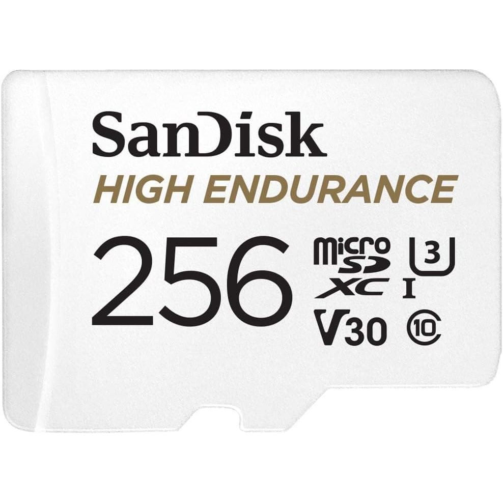 Buy Sandisk,SanDisk 256GB High Endurance microSDXC card for IP cams & dash cams + SD adapter up to 20,000 Hours Full HD / 4K videos up to 100 MB/s UHS-I Class 10 U3 V30 - Gadcet UK | UK | London | Scotland | Wales| Near Me | Cheap | Pay In 3 | Flash Memory Cards