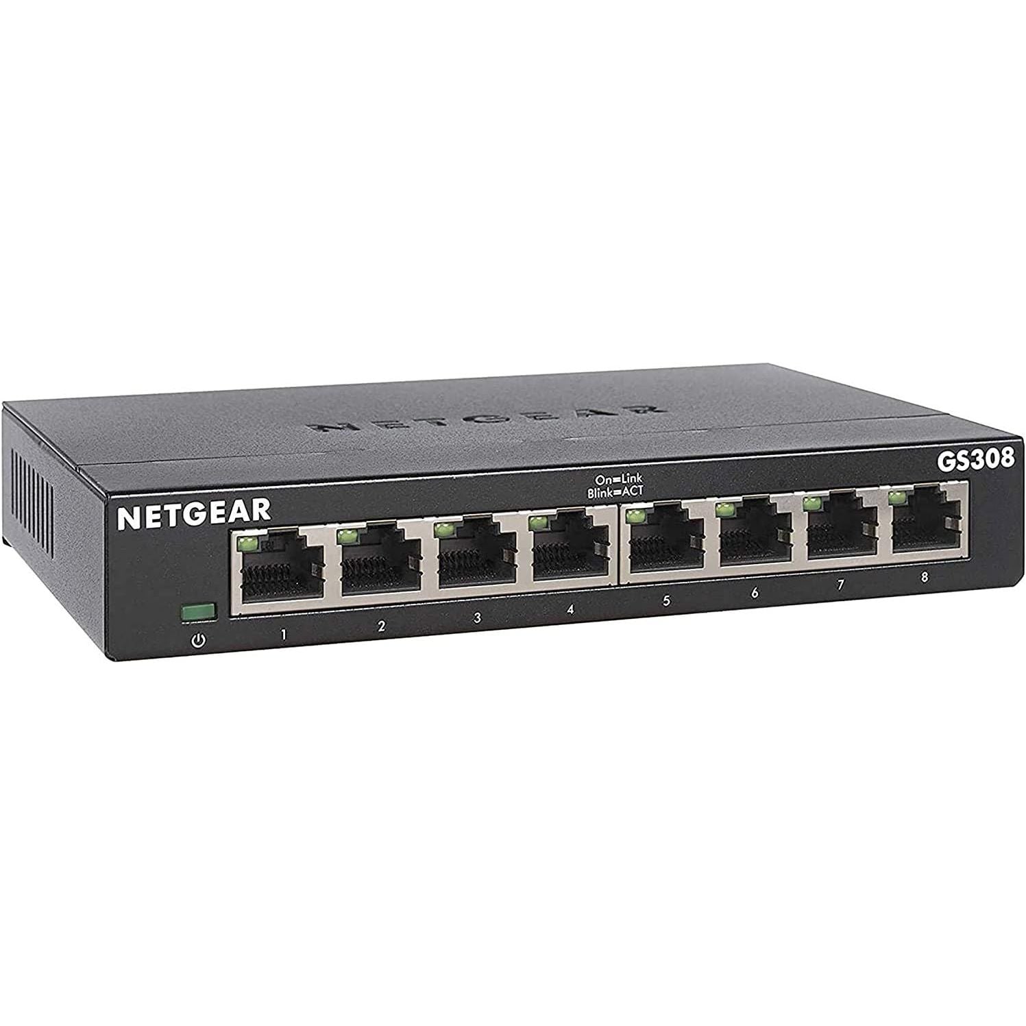 Buy NETGEAR,NETGEAR 8-Port Gigabit Ethernet Network Switch (GS308) - Plug-and-Play, Silent Operation, Desktop/Wall Mount - Gadcet UK | UK | London | Scotland | Wales| Near Me | Cheap | Pay In 3 | Network Cards & Adapters