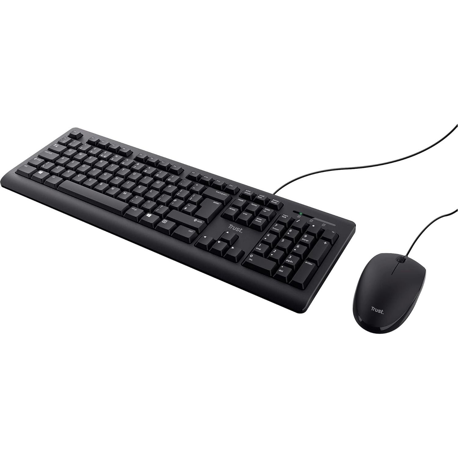 Buy Trust,Trust Taro Wired Keyboard & Mouse Set - Full-Size, Spill-Resistant, Quiet, USB Plug & Play, QWERTY UK Layout - Black - Gadcet UK | UK | London | Scotland | Wales| Near Me | Cheap | Pay In 3 | Keyboard & Mouse