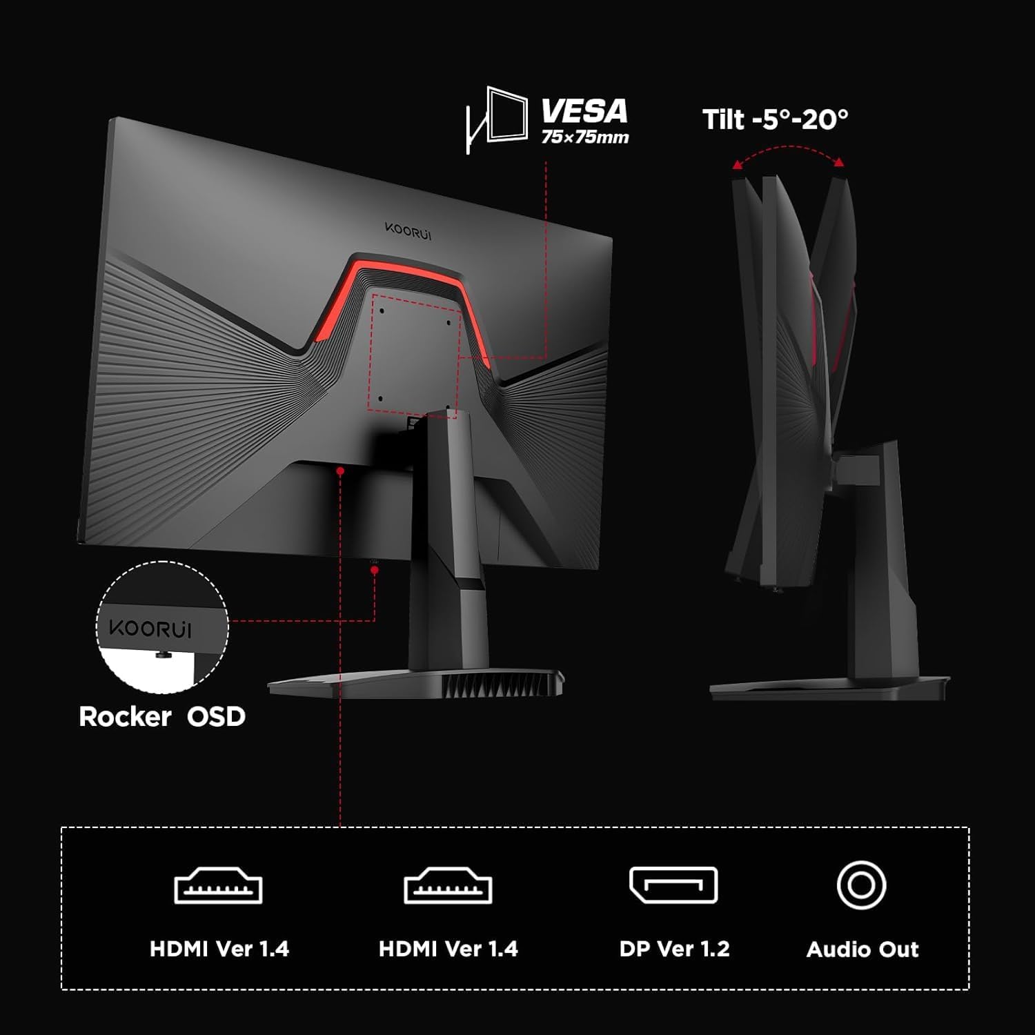 Buy KOORUI,KOORUI 25E3A 24.5" Gaming Monitor - Full HD, 180Hz, 1ms, VA Panel, 2x HDMI & DP - Gadcet UK | UK | London | Scotland | Wales| Near Me | Cheap | Pay In 3 | Computer Monitors