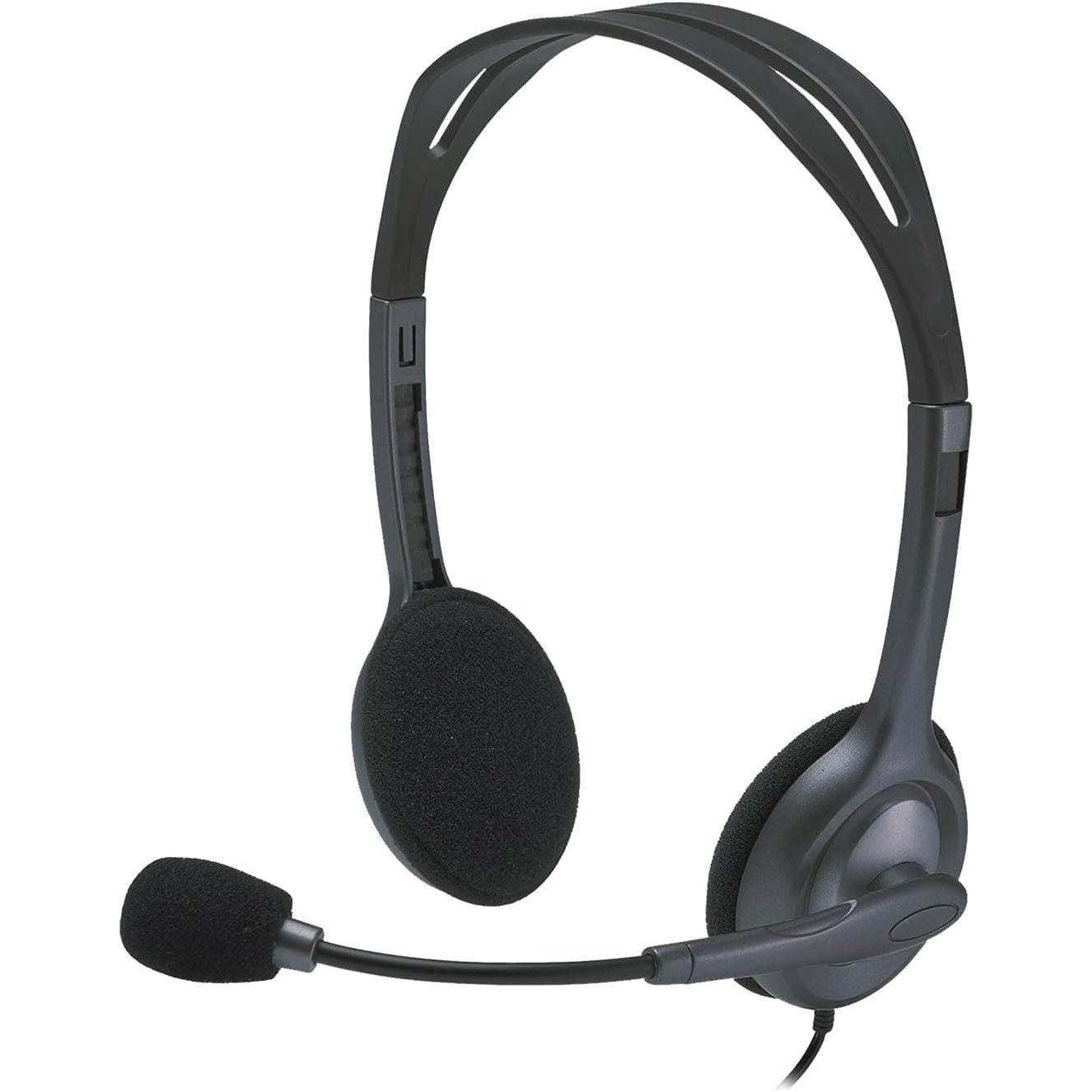 Buy Logitech,Logitech H111 Wired Headset, Stereo Headphones with Noise-Cancelling Microphone, 3.5 mm Audio Jack, PC/Mac/Laptop/Smartphone/Tablet - Black - Gadcet UK | UK | London | Scotland | Wales| Ireland | Near Me | Cheap | Pay In 3 | Headphones & Headsets