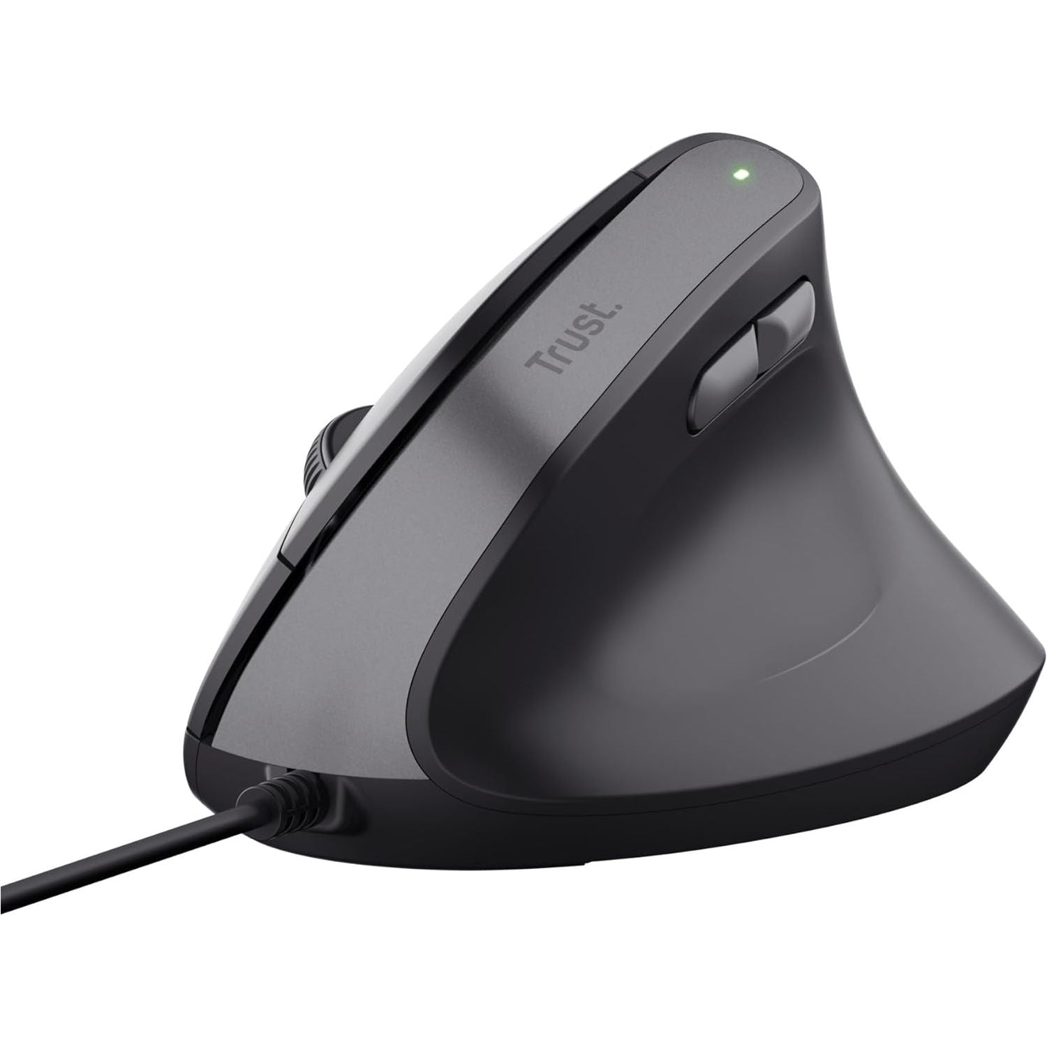 Buy Trust,Trust Yuno Ergonomic Wired Vertical Mouse – Right-Handed, 1.5m USB Cable, 800-2400 DPI, Optical Sensor, 6 Buttons, 60% Recycled Plastic – Black - Gadcet UK | UK | London | Scotland | Wales| Near Me | Cheap | Pay In 3 | Keyboard & Mouse