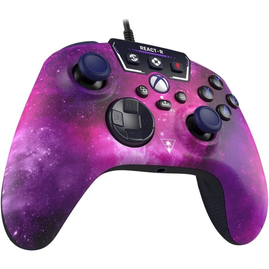 Buy Turtle Beach,Turtle Beach React-R Nebula Wired Gaming Controller with Audio Controls, Mappable Buttons & Textured Grips for Xbox Series X|S, Xbox One & PC (Officially Licensed for Xbox) - Gadcet UK | UK | London | Scotland | Wales| Near Me | Cheap | Pay In 3 | Home Game Console Accessories