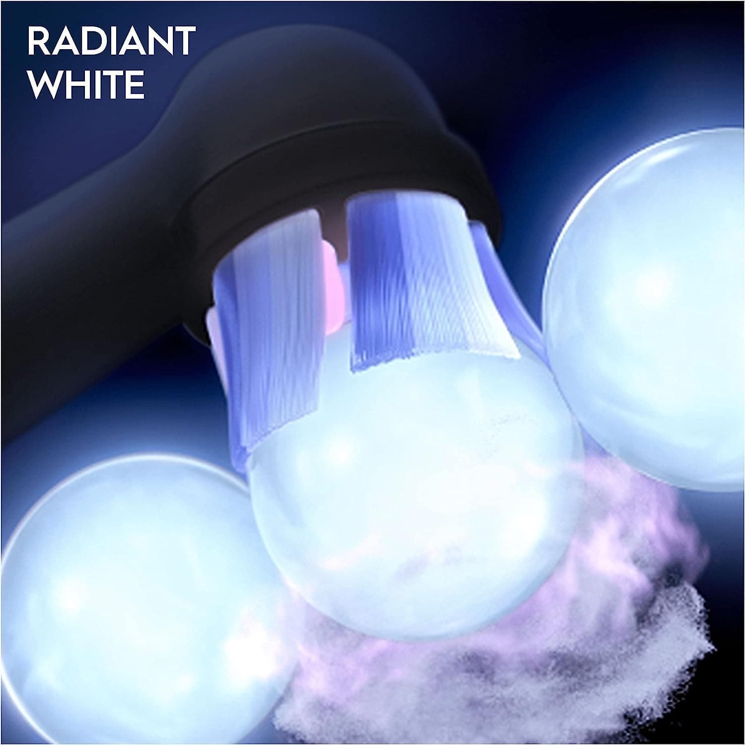 Buy Oral-B,Oral-B iO Radiant White Electric Toothbrush Head, Angled Bristles Deeper Plaque Removal, With Polishing Petals For Teeth Whitening, Pack of 4 Toothbrush Heads, Black - Gadcet UK | UK | London | Scotland | Wales| Near Me | Cheap | Pay In 3 | Toothbrush