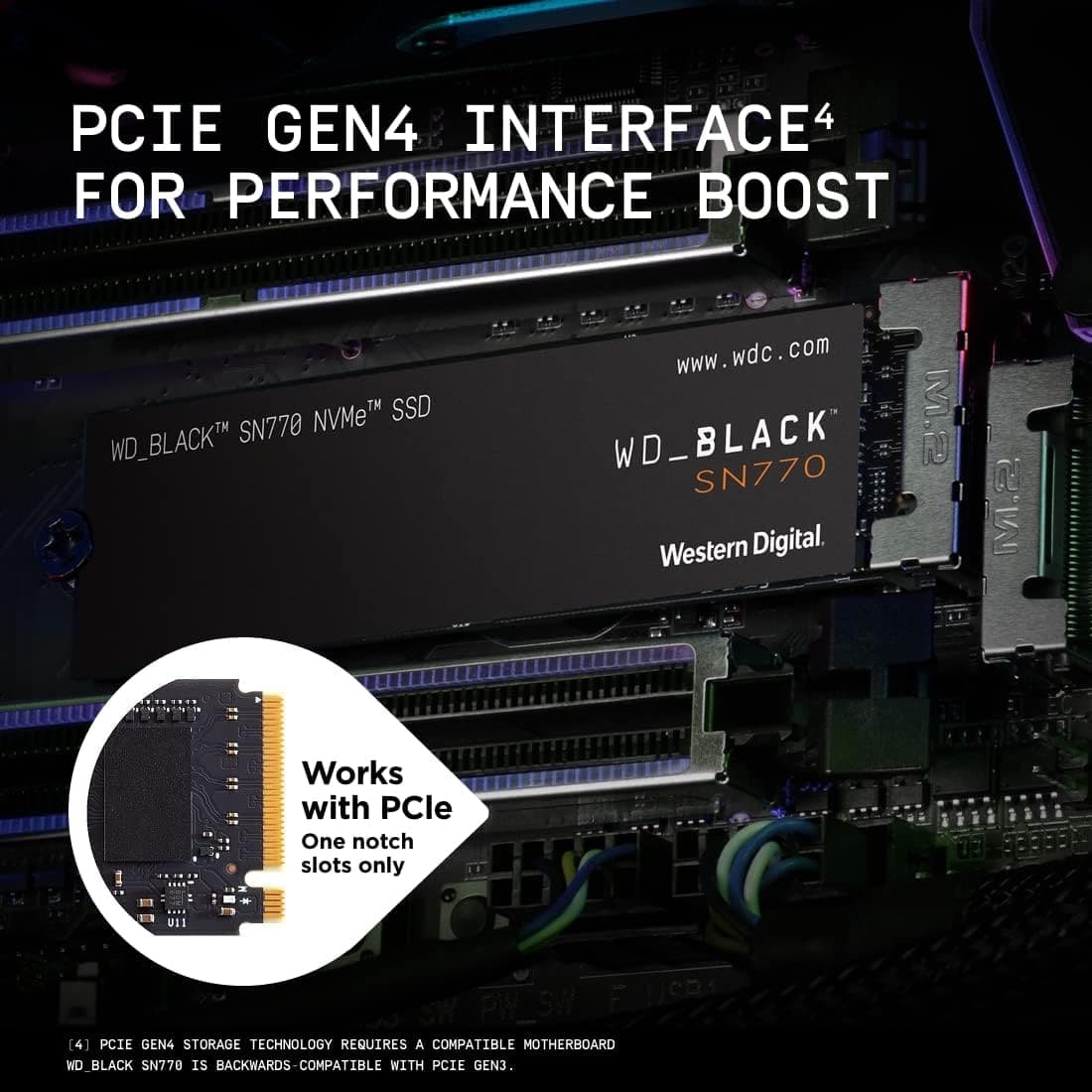Buy WD,WD_BLACK SN770 250GB M.2 2280 PCIe Gen4 NVMe Gaming SSD up to 4000 MB/s read speed - Gadcet UK | UK | London | Scotland | Wales| Ireland | Near Me | Cheap | Pay In 3 | Computer Components