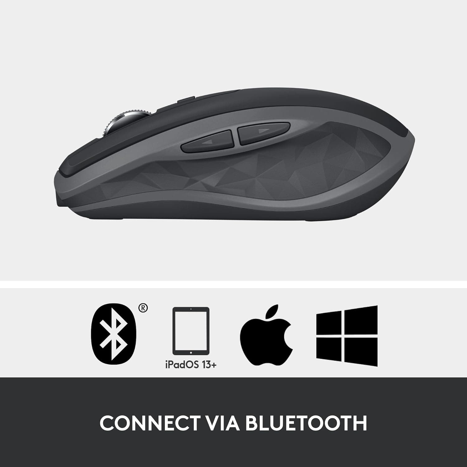 Buy Logitech,Logitech MX Anywhere 2S Wireless Mouse, Multi-Device, Bluetooth and 2.4 GHz with USB Unifying Receiver, 200 To 4000 Dpi Any Surface Laser Tracking, 7-Buttons, Laptop/ PC/ Mac/ iPad OS - Graphite Black - Gadcet UK | UK | London | Scotland | Wales| Ireland | Near Me | Cheap | Pay In 3 | Keyboard & Mouse Wrist Rests