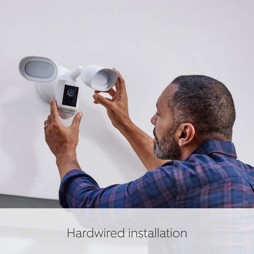 Buy Ring Alarm,Ring Floodlight Cam Wired Pro by Amazon | Outdoor Security Camera with HDR Video, 3D Motion Detection, Bird's Eye View, Siren, alternative to CCTV system | 30-day free trial of Ring Protect | White - Gadcet UK | UK | London | Scotland | Wales| Near Me | Cheap | Pay In 3 | Security Monitors & Recorders