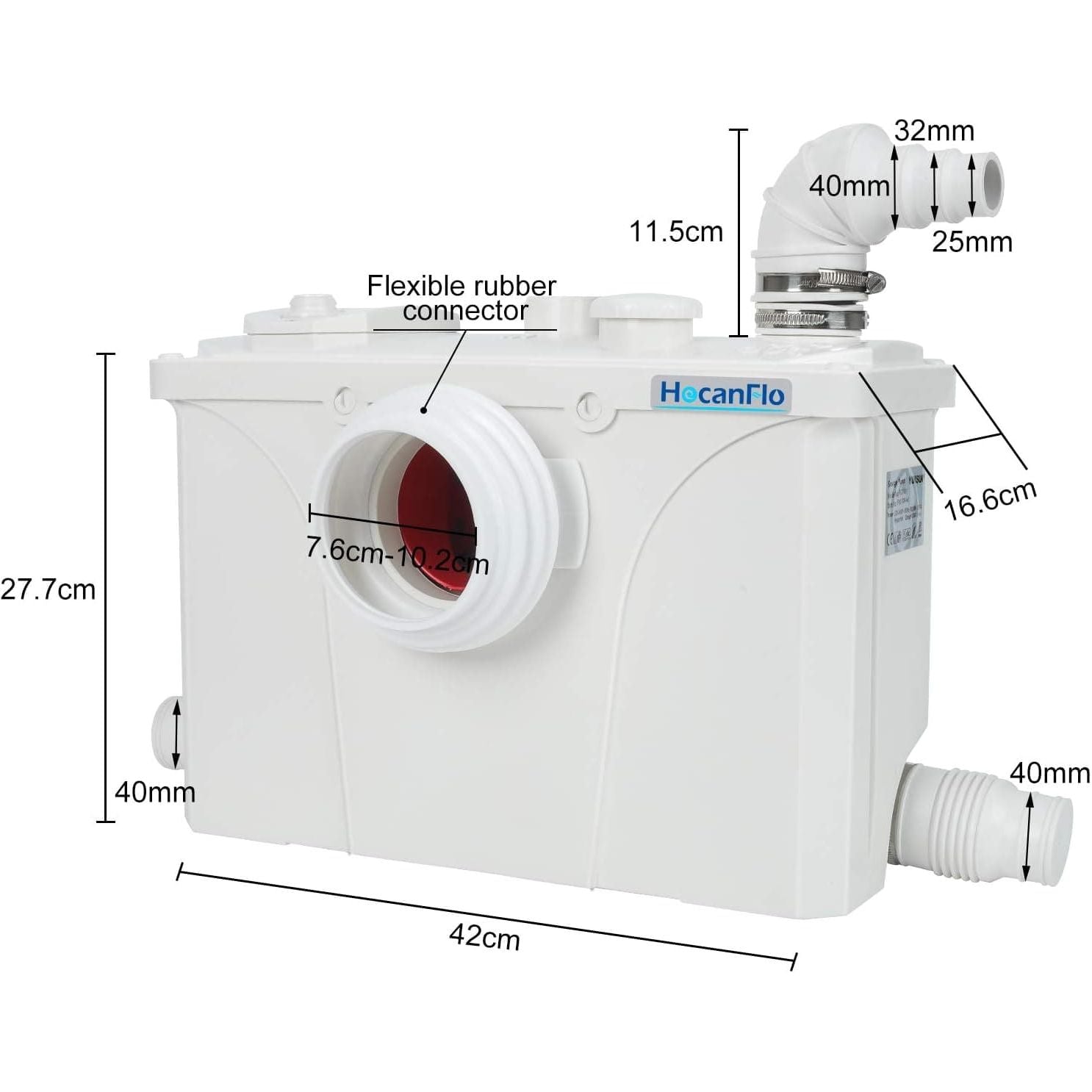 Buy HOCANFLO,Hocanflo 700W Sewerage Pump Macerator Toilet Waste Water Pump For Toilet Sink - Gadcet UK | UK | London | Scotland | Wales| Ireland | Near Me | Cheap | Pay In 3 | Bathroom Accessories