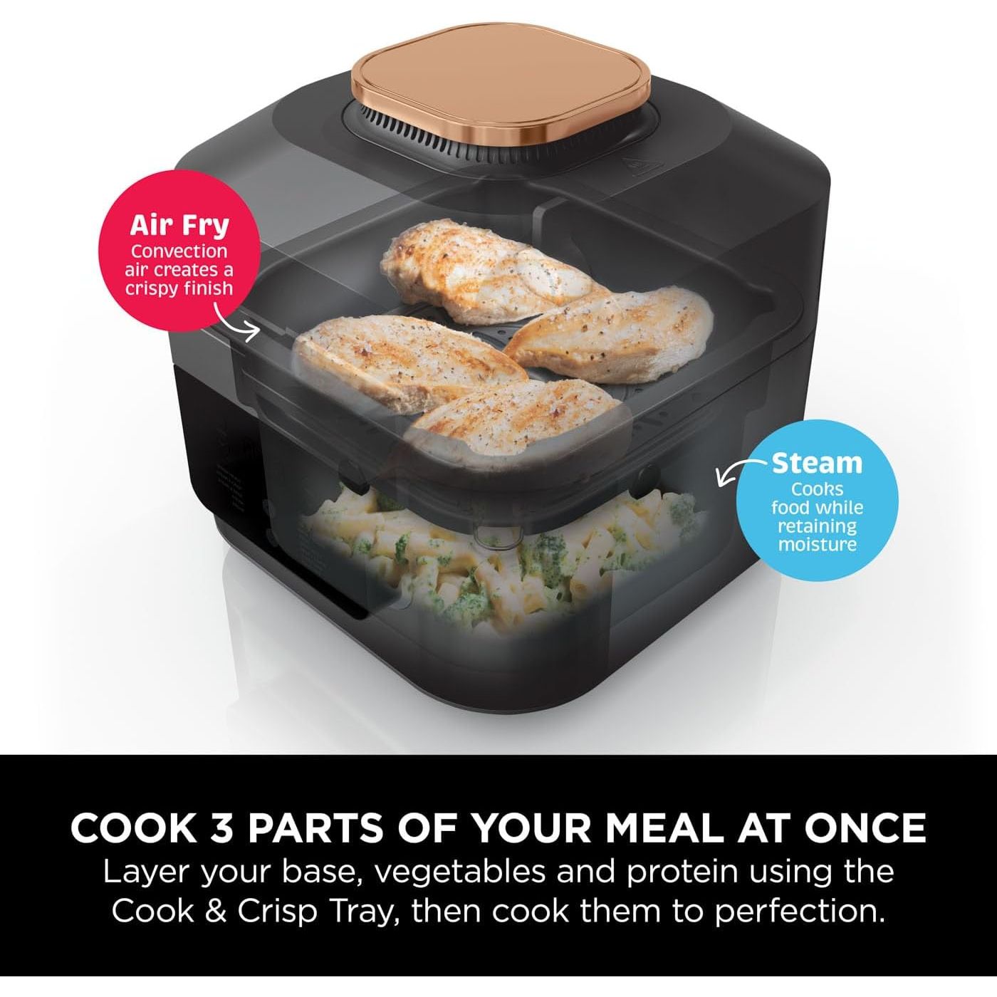 Buy Ninja,Ninja Speedi 10-in-1 Rapid Cooker & Air Fryer, 5.7L, Cooks 4 Portions in 15 Minutes, Copper Black (ON400UKCP) - Gadcet UK | UK | London | Scotland | Wales| Near Me | Cheap | Pay In 3 | Air Fryer & Grill