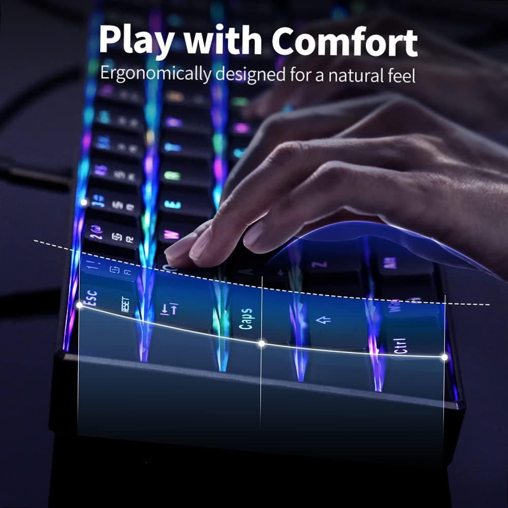 Buy Docooler,Docooler Motospeed CK61 USB Wired Mechanical RGB Gaming Keyboard - Gadcet.com | UK | London | Scotland | Wales| Ireland | Near Me | Cheap | Pay In 3 | Keyboards