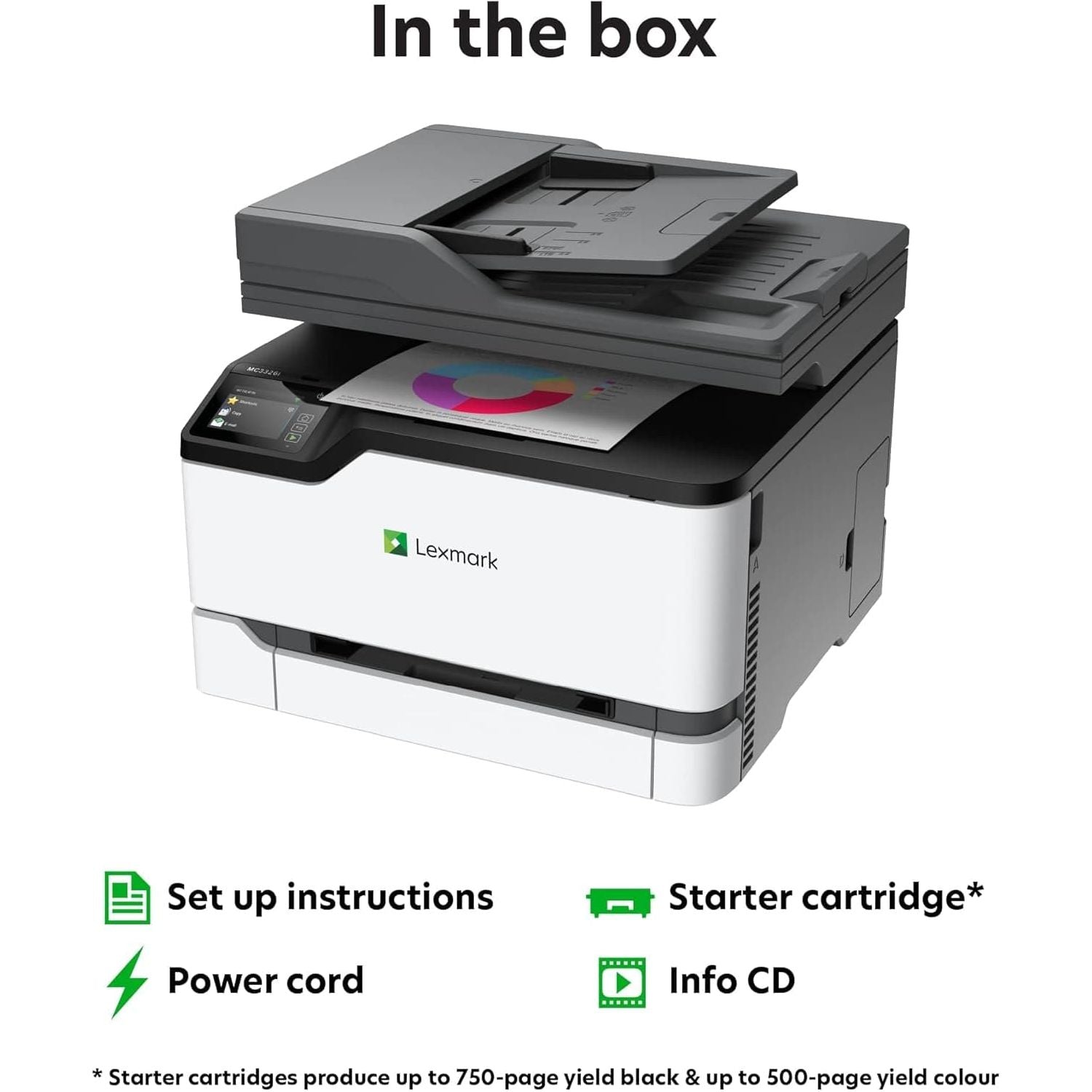 Buy Lexmark,Lexmark MC3326i Colour Wireless All In One Printer with Touchscreen, Office Colour Printer Scanner Copier All in One Laser, Mobile Ready, Duplex Printing & CarbonNeutral Certified, 3 Year Guarantee - Gadcet UK | UK | London | Scotland | Wales| Ireland | Near Me | Cheap | Pay In 3 | Printer Ink