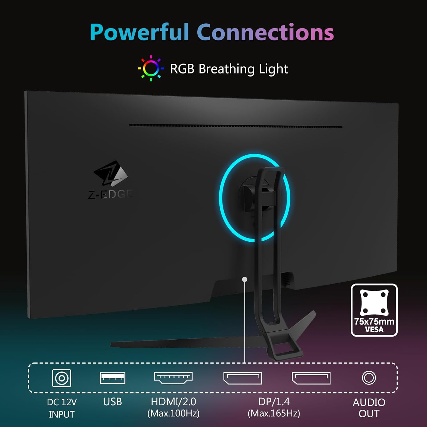 Z-EDGE UG34W 34" 165Hz IPS Ultrawide Gaming Monitor