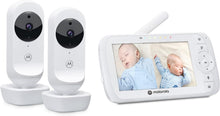 Buy Motorola,Motorola Nursery VM35-2 / Ease 35 Twin Baby Monitor with 2 Cameras 5.0 Inch Video Baby Monitor Display Split Screen Display Night Vision TwoWay Communication Lullabies Zoom Room Temperature, White - Gadcet.com | UK | London | Scotland | Wales| Ireland | Near Me | Cheap | Pay In 3 | Monitors