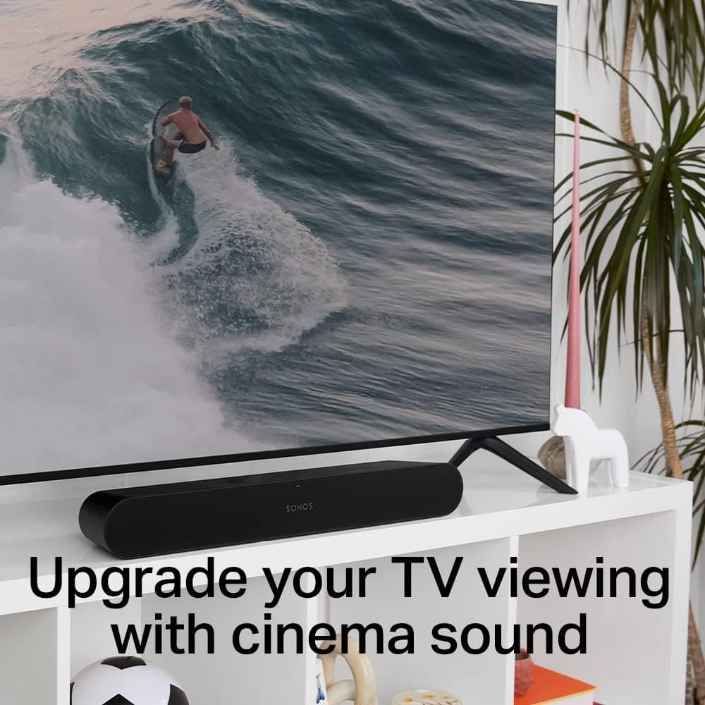 Buy Sonos,Sonos Ray Soundbar - Compact, Blockbuster Sound for Movies, Gaming, and Music Apple AirPlay Compatible, Black - Gadcet UK | UK | London | Scotland | Wales| Near Me | Cheap | Pay In 3 | Soundbar Speakers