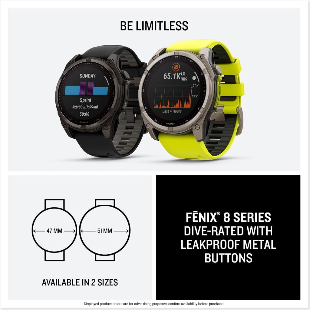 Buy Garmin,Garmin fēnix® 8 47mm Solar Sapphire Titanium Amp Yellow GPS Smartwatch - Gadcet UK | UK | London | Scotland | Wales| Near Me | Cheap | Pay In 3 | Smart Watches