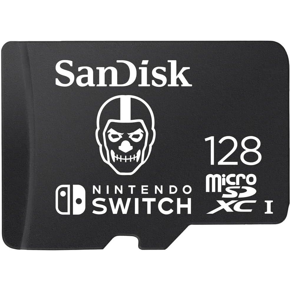 Buy SanDisk,SanDisk 128GB microSD Card for Nintendo Switch - Fortnite Skull Trooper Edition, Up to 100 MB/s, UHS-I, Class 10, U3, Licensed Nintendo Gaming Storage - Gadcet UK | UK | London | Scotland | Wales| Near Me | Cheap | Pay In 3 | Flash Memory Cards