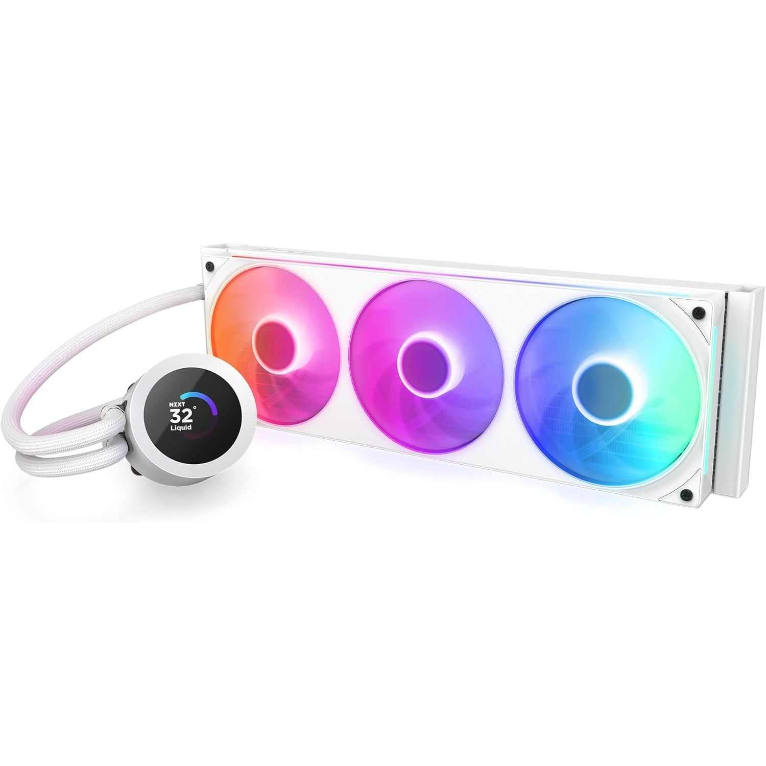 Buy NZXT,ZXT Kraken Plus 360 RGB AIO Liquid CPU Cooler – 360mm Radiator, LCD Display, F360 RGB Fans, AMD/Intel Compatible – White - Gadcet UK | UK | London | Scotland | Wales| Near Me | Cheap | Pay In 3 | Computer System Cooling Parts