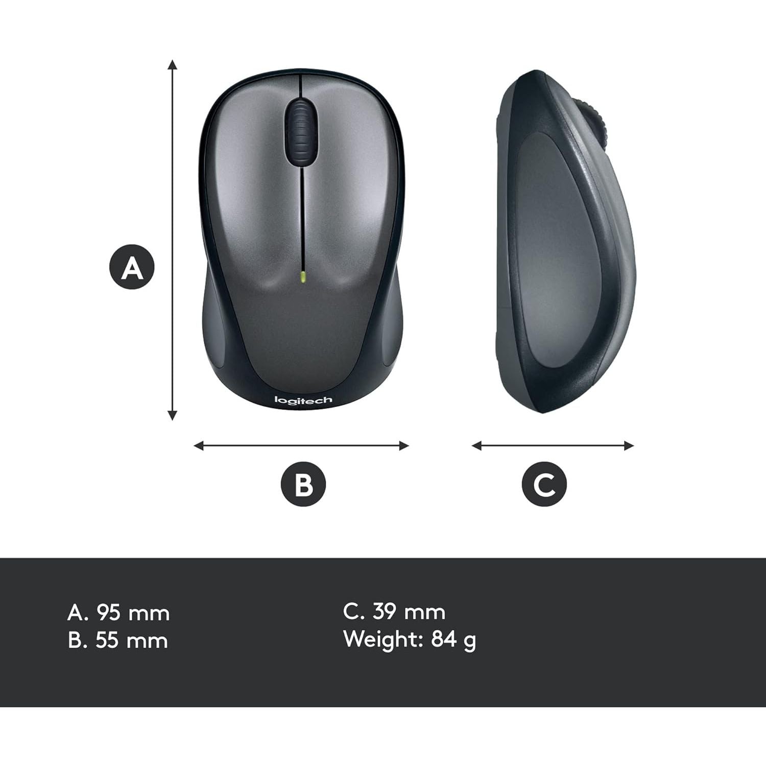 Buy Logitech,Logitech M235 Wireless Mouse, 2.4 GHz with USB Receiver, 1000 DPI Optical Tracking, 12 Month Battery, Compatible with PC, Mac, Laptop, Chromebook - Grey - Gadcet UK | UK | London | Scotland | Wales| Near Me | Cheap | Pay In 3 | Mice & Trackballs