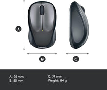 Logitech M235 Wireless Mouse, 2.4 GHz with USB Receiver, 1000 DPI Optical Tracking, 12 Month Battery, Compatible with PC, Mac, Laptop, Chromebook - Grey