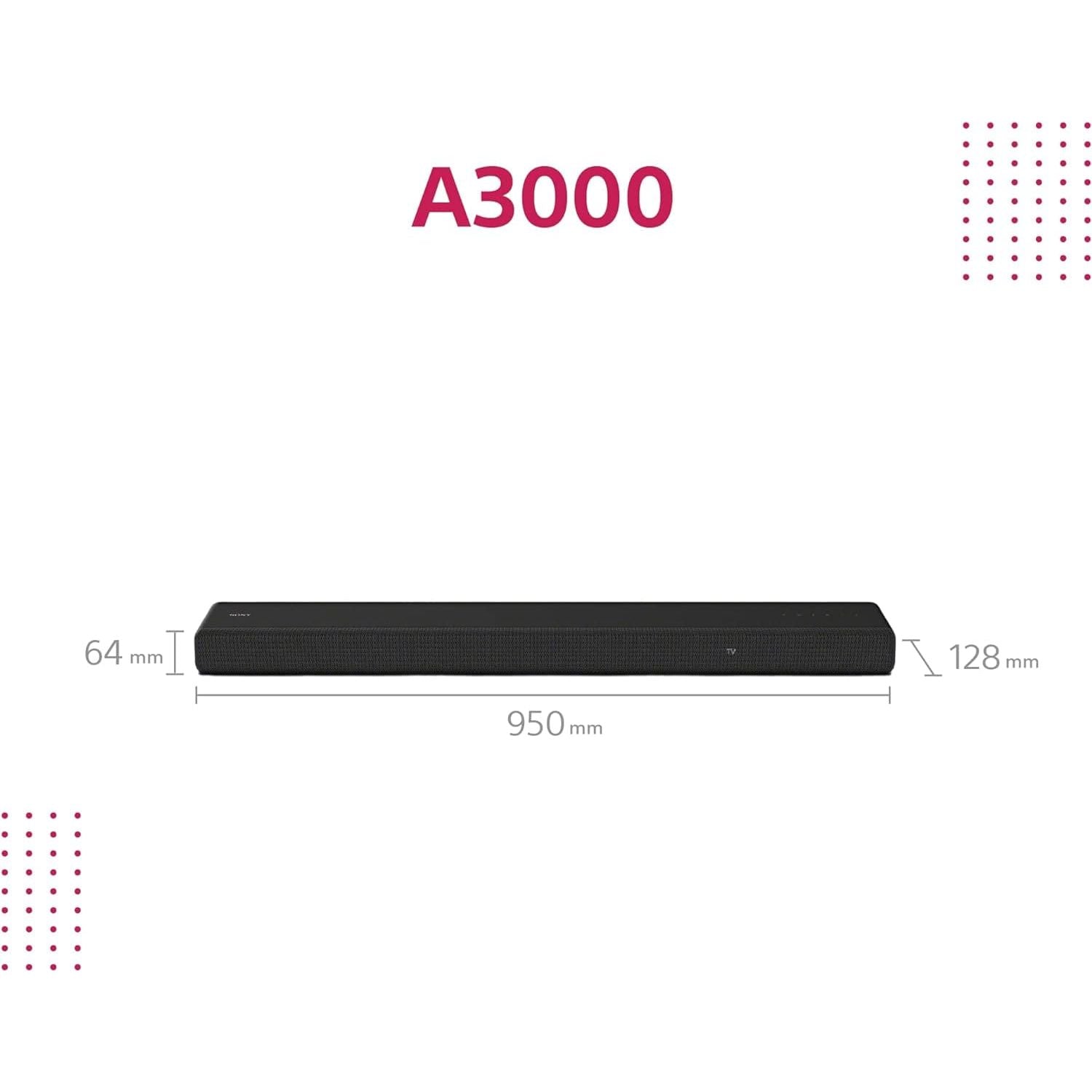Buy Sony,Sony HT-A3000 3.1 Channel Sound Bar - Dolby Atmos All-in-One System - Gadcet UK | UK | London | Scotland | Wales| Near Me | Cheap | Pay In 3 | Soundbar Speakers