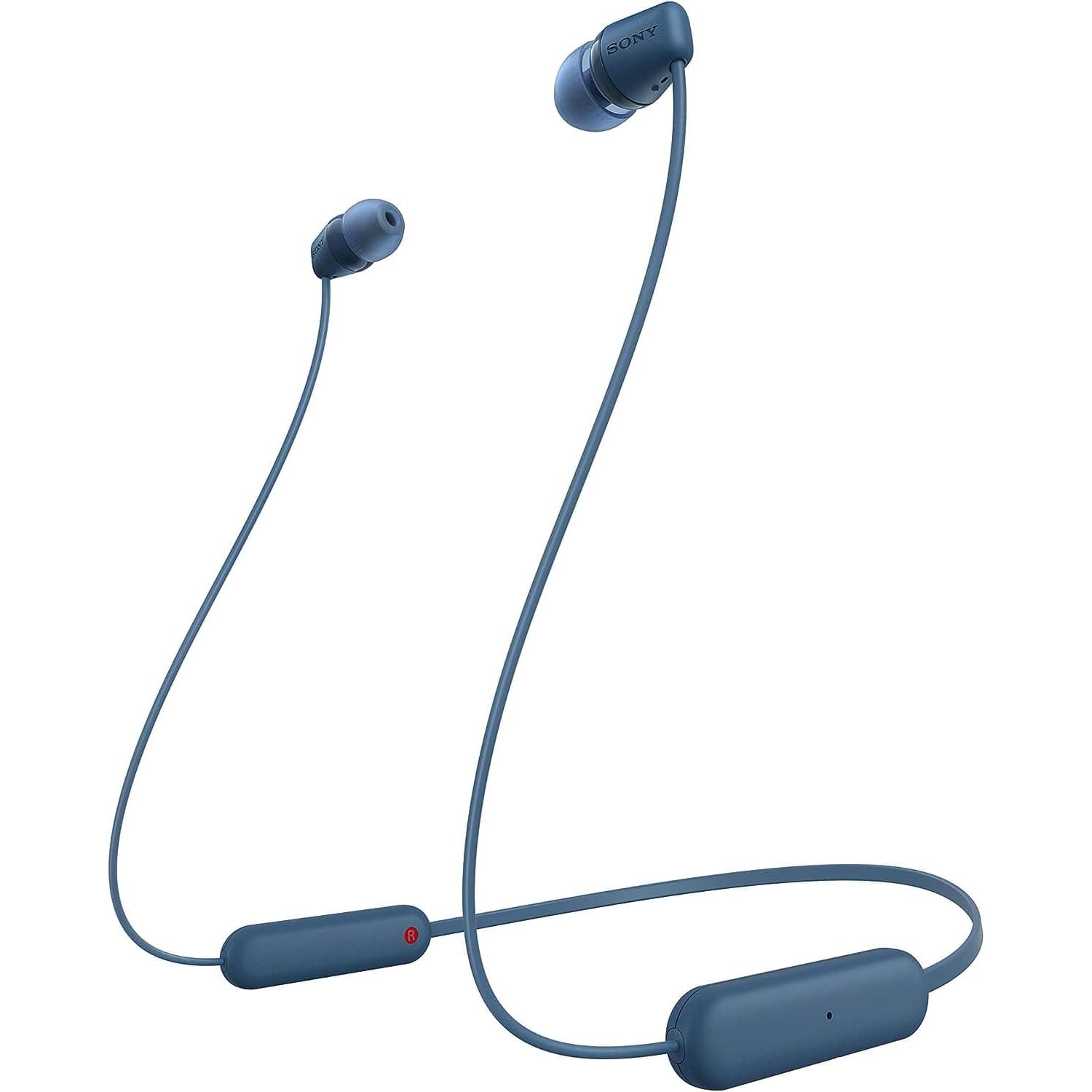 Buy Sony,Sony WI-C100 Wireless In-ear Headphones - Up to 25 hours of battery life - Water resistant - Blue - Gadcet UK | UK | London | Scotland | Wales| Ireland | Near Me | Cheap | Pay In 3 | Earphones