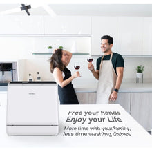 Buy Hermitlux,Hermitlux Mini Countertop Dishwasher 4 Place Settings, 5L Tank, 6 Programs, Touch Control, Baby Care & Fruit Wash - White - Gadcet UK | UK | London | Scotland | Wales| Near Me | Cheap | Pay In 3 | Kitchen Tools & Utensils