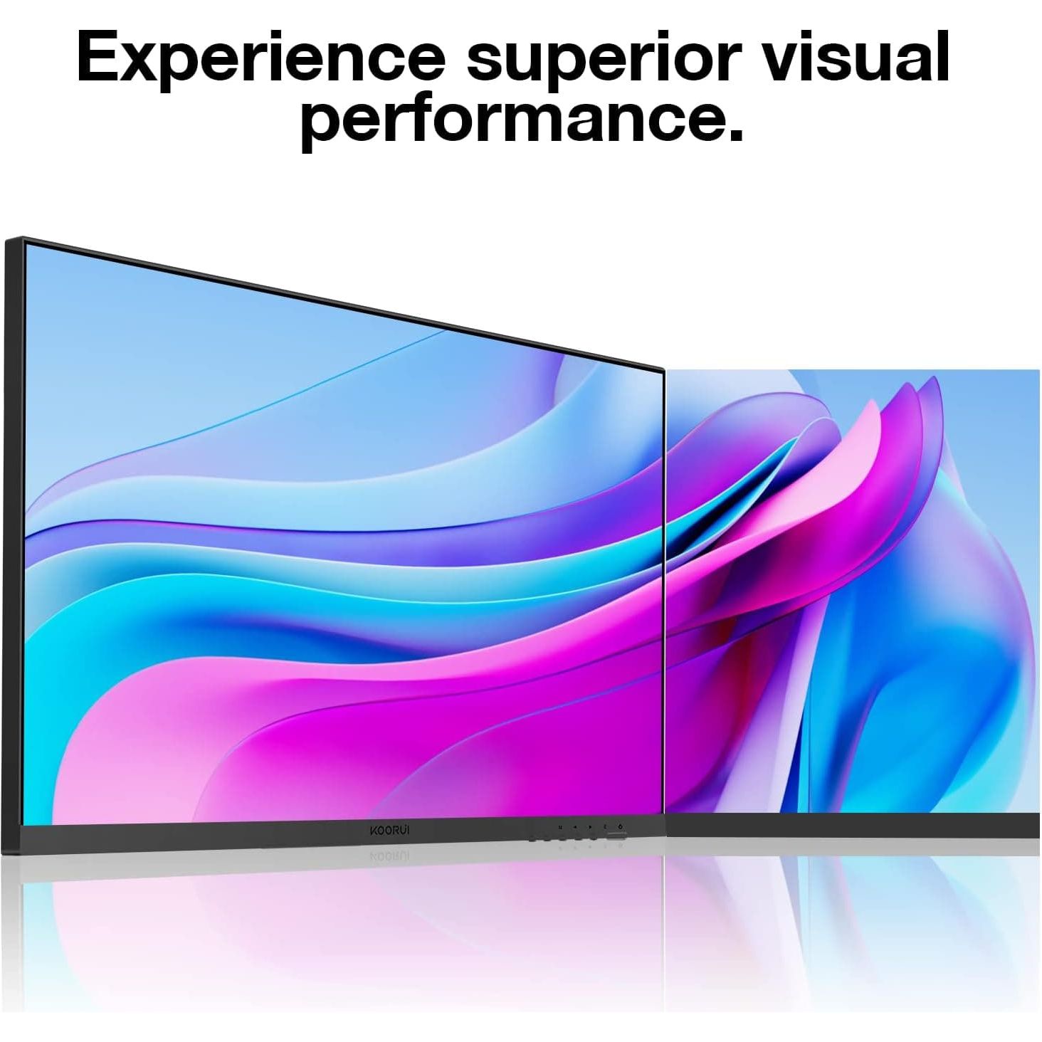 Buy KOORUI,KOORUI 27" FHD Frameless Monitor - 1080P, 75Hz, HDMI+VGA, 99% sRGB, 5ms, Eye Care, Virtually Borderless Display - Gadcet UK | UK | London | Scotland | Wales| Ireland | Near Me | Cheap | Pay In 3 | Computer Monitors