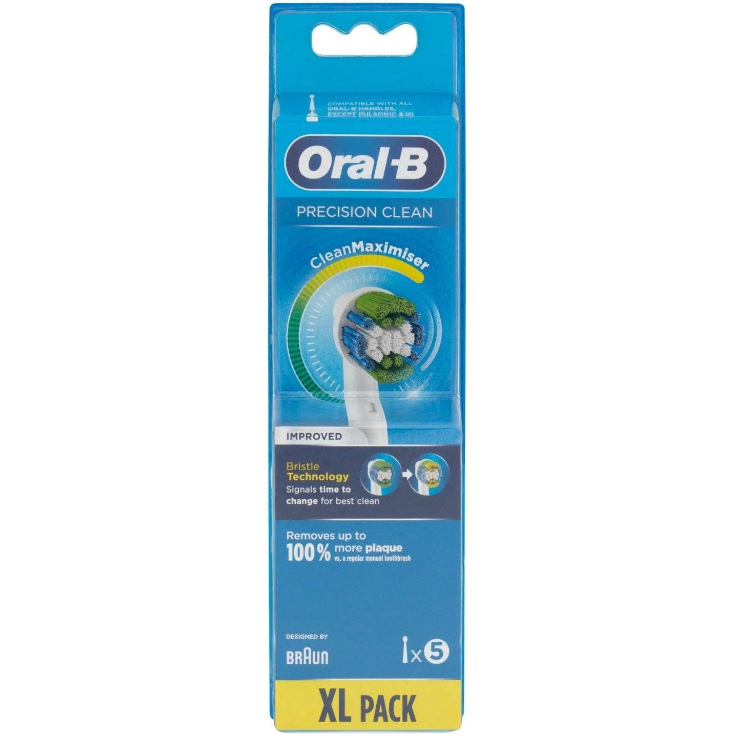 Oral-B Precision Clean Replacement Brush Heads with CleanMaximiser Technology – White