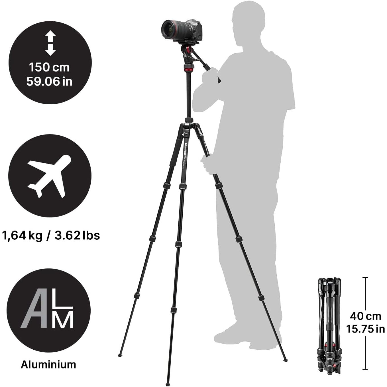 Buy Manfrotto,Manfrotto Befree Live Twist Travel Video Tripod – Aluminium, Twist Lock, for DSLR, Mirrorless & Video Cameras - Gadcet UK | UK | London | Scotland | Wales| Near Me | Cheap | Pay In 3 | Video Tripods
