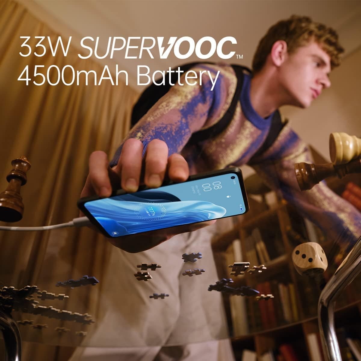 Buy Oppo,OPPO Reno7 Smartphone, Qualcomm® Snapdragon™ 680 4G, 6.43“AMOLED FHD+ 90Hz, 64MP+2MP+2MP rear camera, 32MP front camera, RAM 8GB + ROM 128GB, 4500mAh 33W Supervooc, Cosmic Black - Gadcet.com | UK | London | Scotland | Wales| Ireland | Near Me | Cheap | Pay In 3 | Mobile Phone