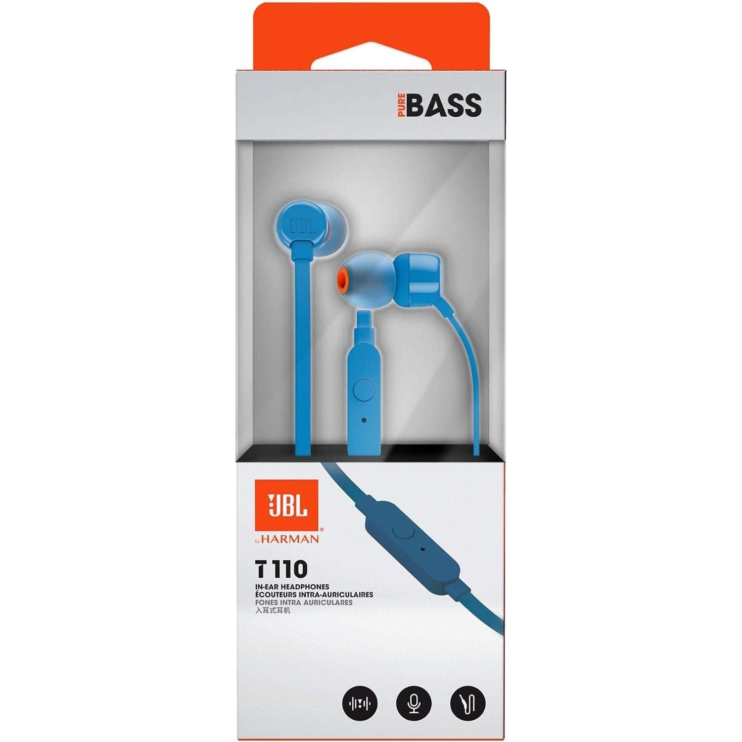Buy JBL,JBL T110 Wired In-Ear Headphones with JBL Pure Bass Sound - Blue - Gadcet UK | UK | London | Scotland | Wales| Ireland | Near Me | Cheap | Pay In 3 | Headphones
