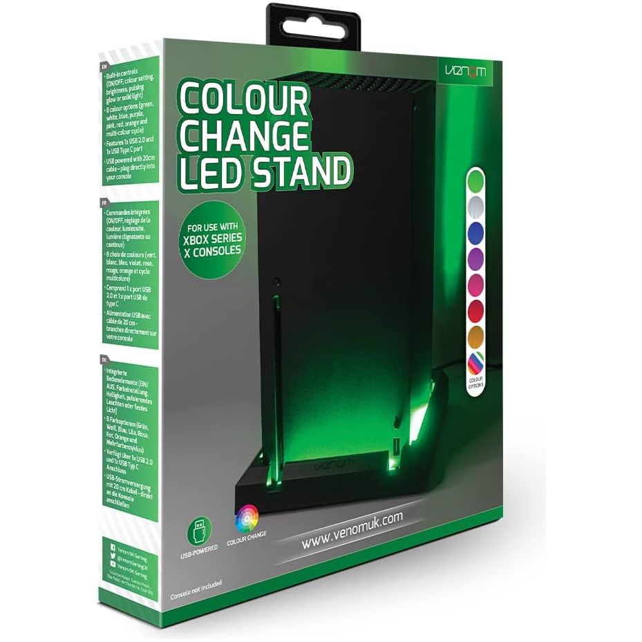 Buy Venom,Venom LED Light-Up Console Stand for Xbox Series X - Gadcet UK | UK | London | Scotland | Wales| Near Me | Cheap | Pay In 3 | Portable Game Console Accessories
